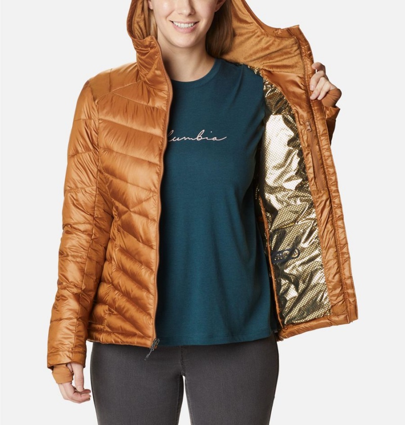 Brown Women's Columbia Joy Peak Insulated Hooded Puffer Jacket | GOWDB-1743