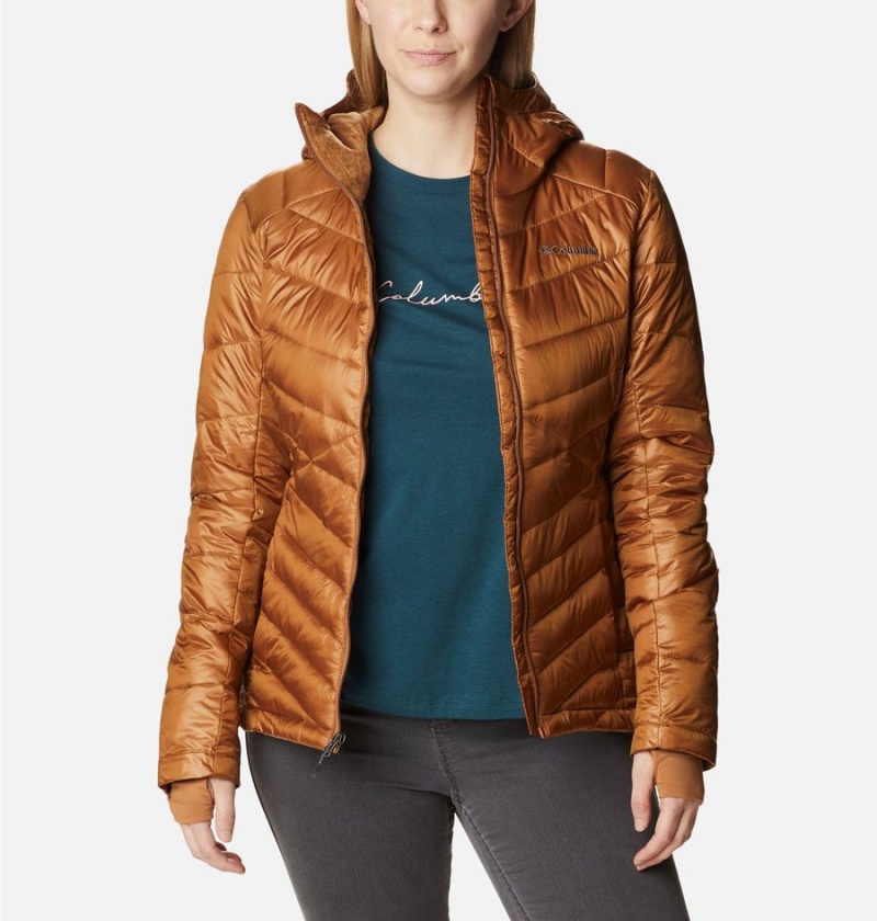 Brown Women's Columbia Joy Peak Insulated Hooded Puffer Jacket | GOWDB-1743