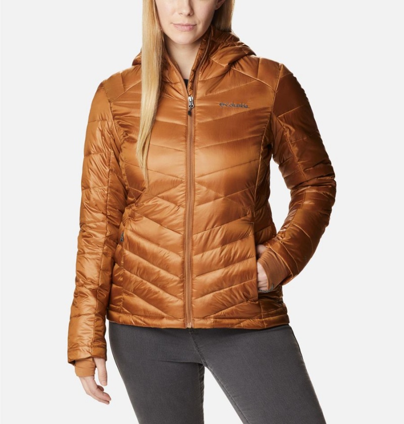 Brown Women\'s Columbia Joy Peak Insulated Hooded Puffer Jacket | GOWDB-1743