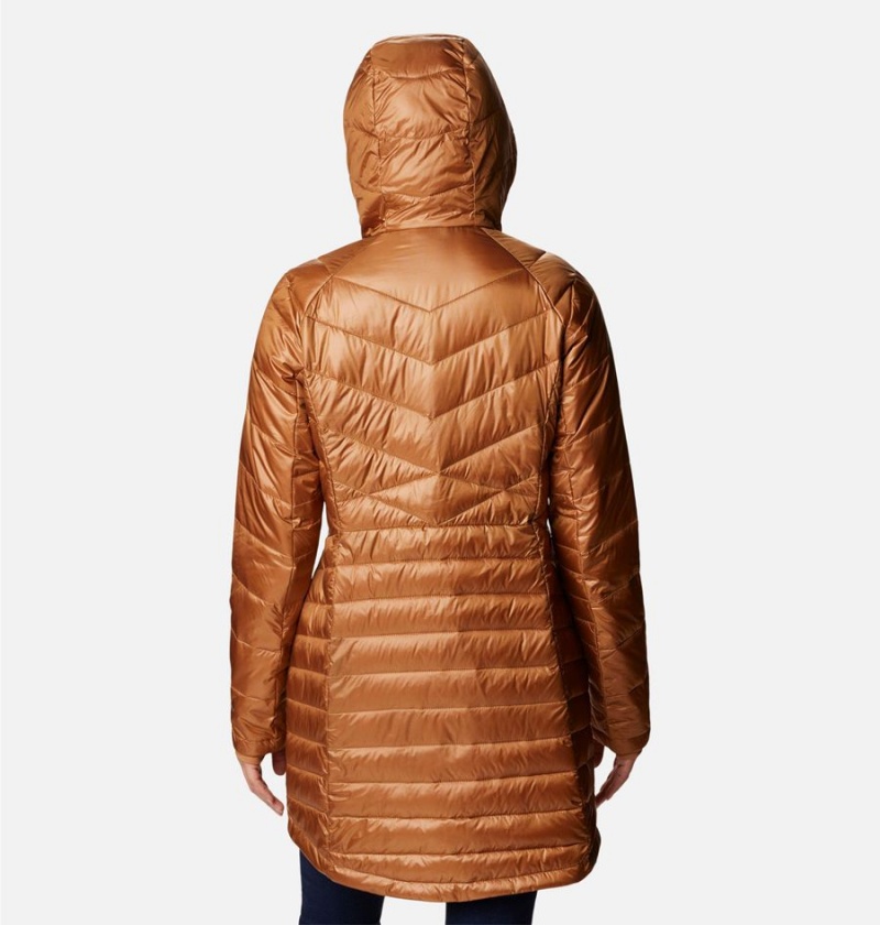 Brown Women's Columbia Joy Peak Mid Insulated Hooded Puffer Jacket | RHBEV-9257