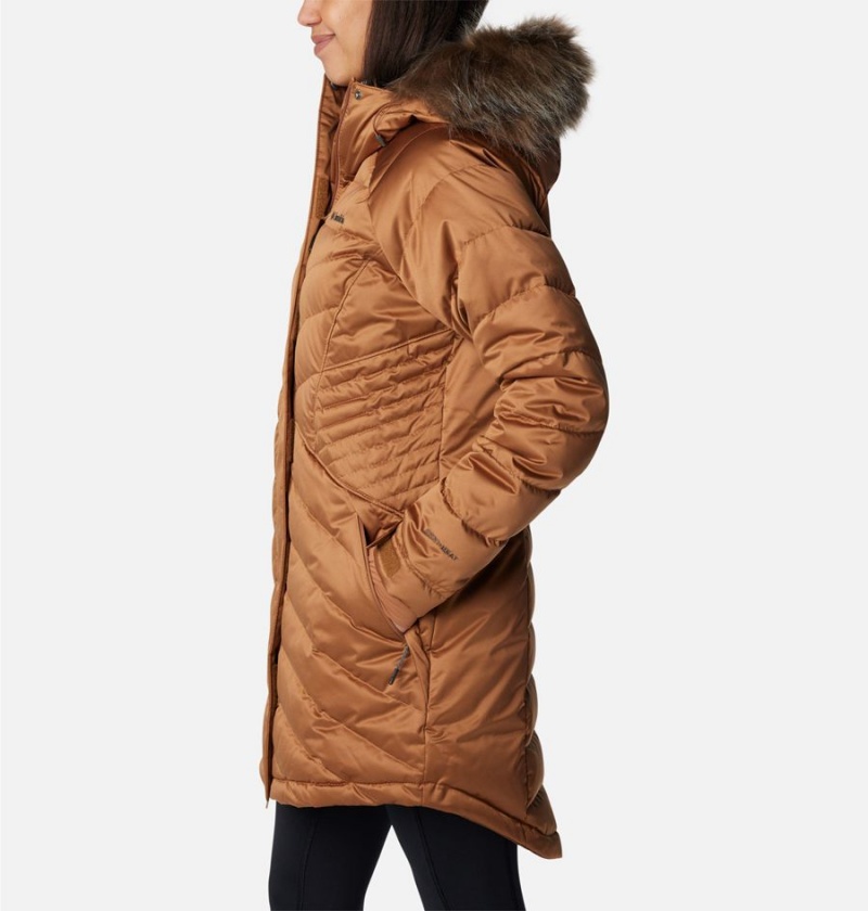 Brown Women's Columbia Lay D III Mid Puffer Jacket | FJIUE-1935