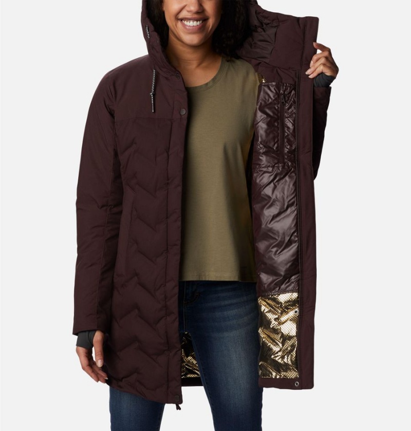 Brown Women's Columbia Mountain Croo II Mid Down Coats | CKVRH-6189