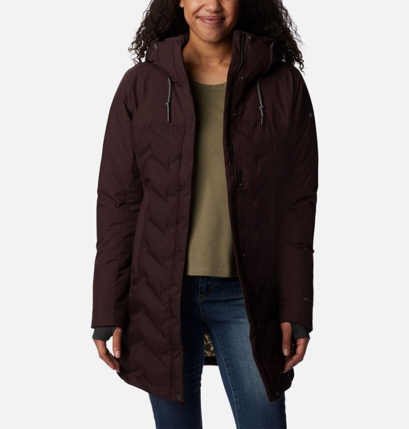 Brown Women's Columbia Mountain Croo II Mid Down Coats | CKVRH-6189