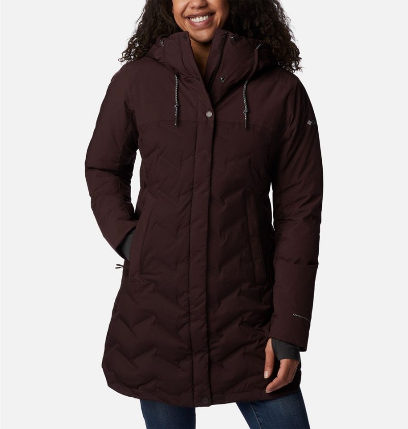 Brown Women\'s Columbia Mountain Croo II Mid Down Coats | CKVRH-6189