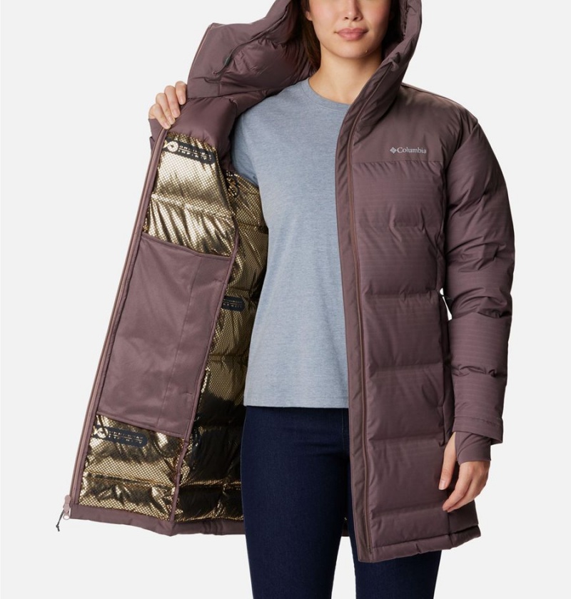 Brown Women's Columbia Opal Hill Mid Puffer Jacket | OUVGP-3854