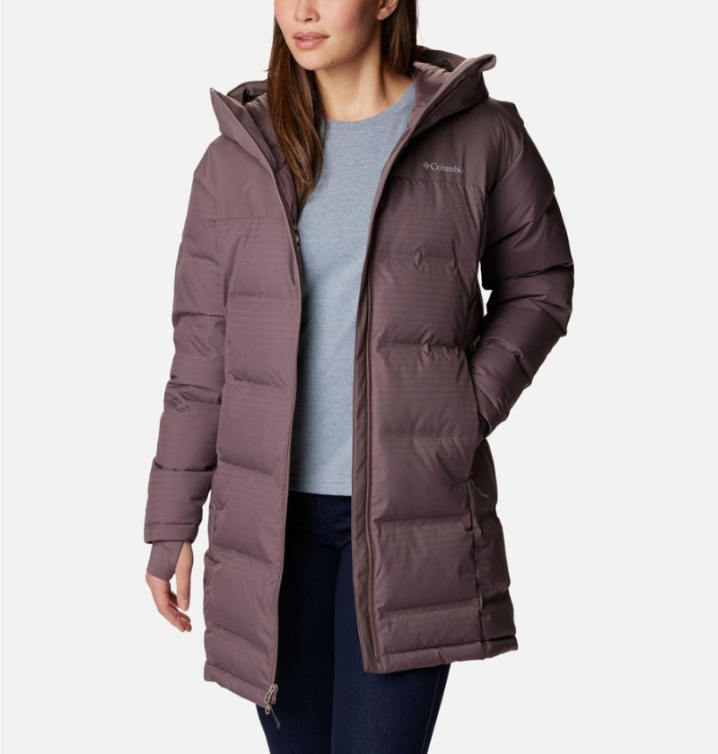 Brown Women's Columbia Opal Hill Mid Puffer Jacket | OUVGP-3854