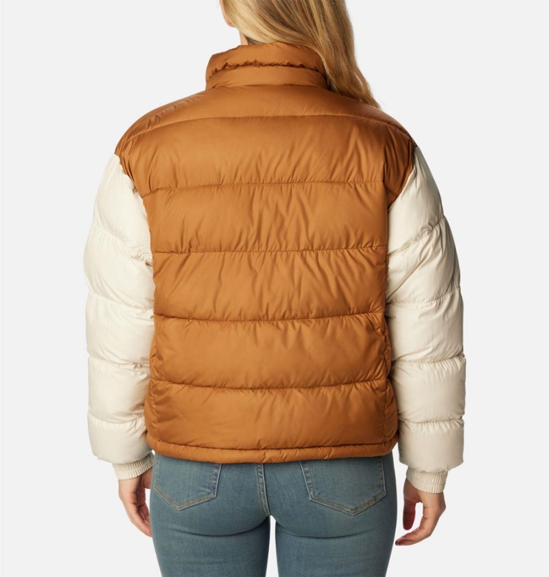 Brown Women's Columbia Pike Lake II Cropped Puffer Jacket | PWFEK-1328