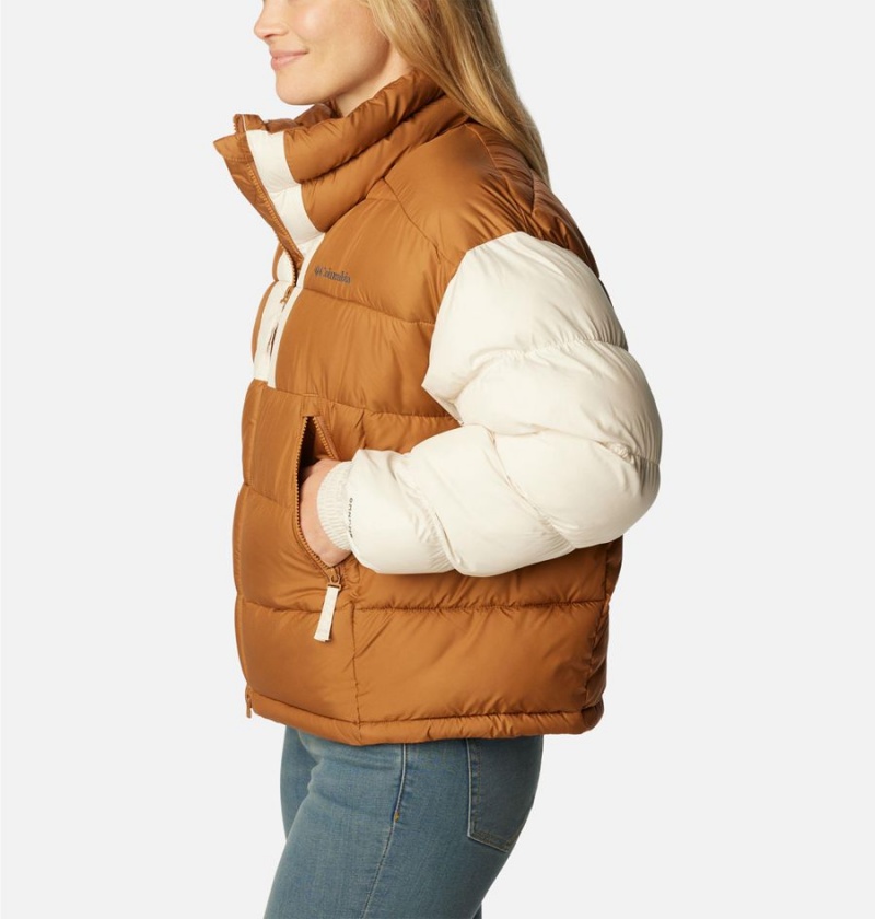 Brown Women's Columbia Pike Lake II Cropped Puffer Jacket | PWFEK-1328