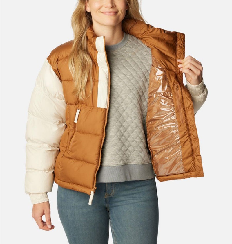 Brown Women's Columbia Pike Lake II Cropped Puffer Jacket | PWFEK-1328