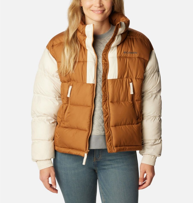 Brown Women's Columbia Pike Lake II Cropped Puffer Jacket | PWFEK-1328