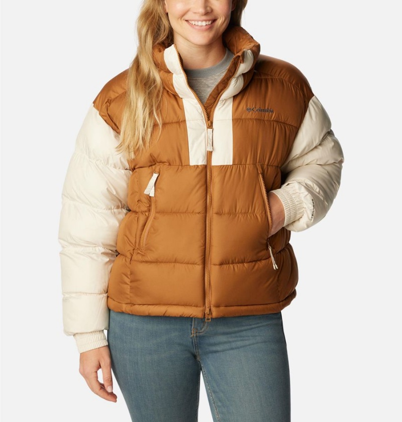 Brown Women\'s Columbia Pike Lake II Cropped Puffer Jacket | PWFEK-1328