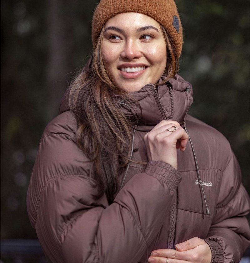 Brown Women's Columbia Pike Lake II Long Puffer Jacket | FZMKX-4870