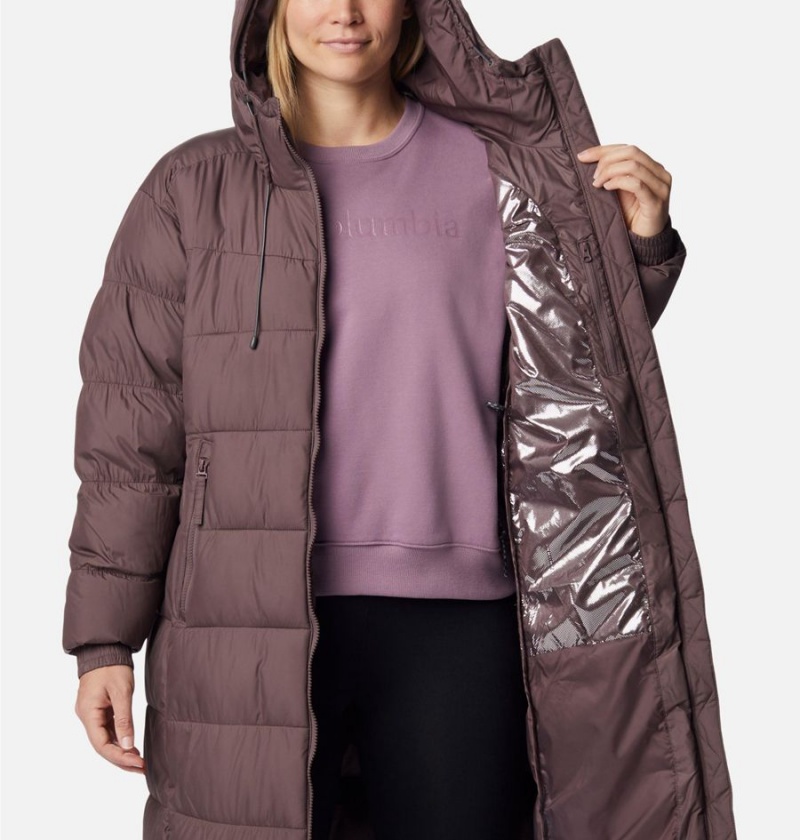 Brown Women's Columbia Pike Lake II Long Puffer Jacket | FZMKX-4870