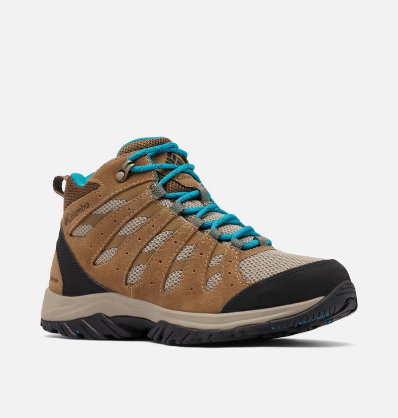 Brown Women's Columbia Redmond III Mid Waterproof Hiking Shoes | JEVXD-8531