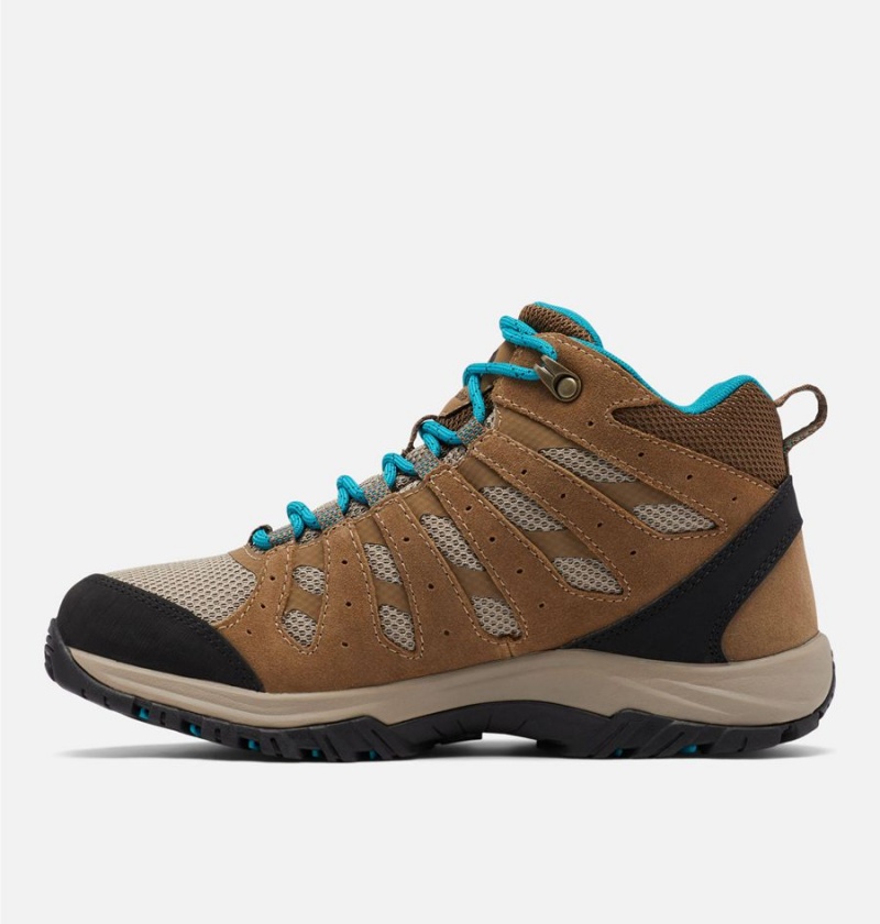 Brown Women's Columbia Redmond III Mid Waterproof Hiking Shoes | JEVXD-8531