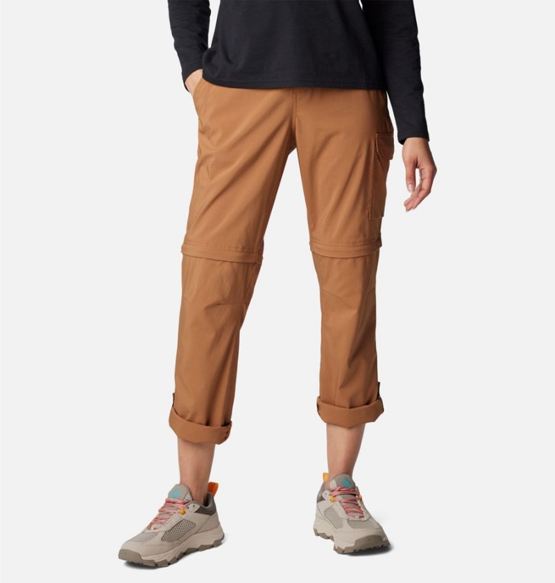 Brown Women's Columbia Silver Ridge Utility Convertible Pants | NSKCF-8705