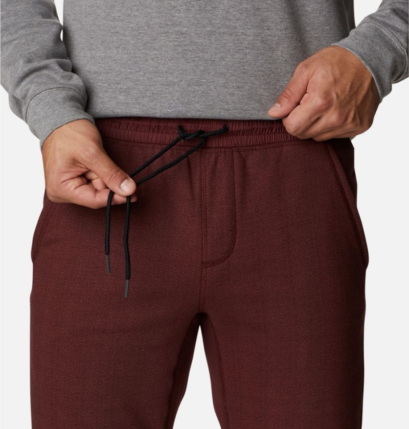 Burgundy Men's Columbia Lodge III Joggers Pants | VDUWM-5417