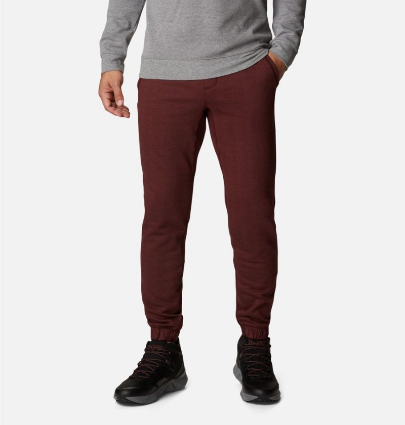 Burgundy Men\'s Columbia Lodge III Joggers Pants | VDUWM-5417