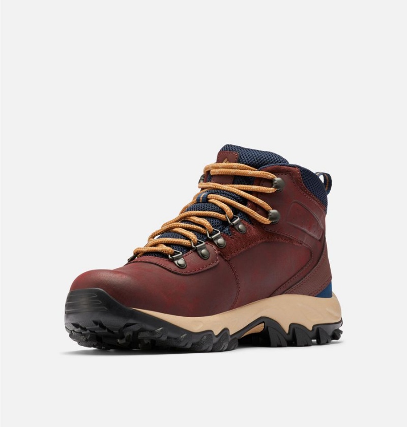 Burgundy Men's Columbia Newton Ridge Plus II Waterproof Boot Hiking Shoes | VUTWC-4376