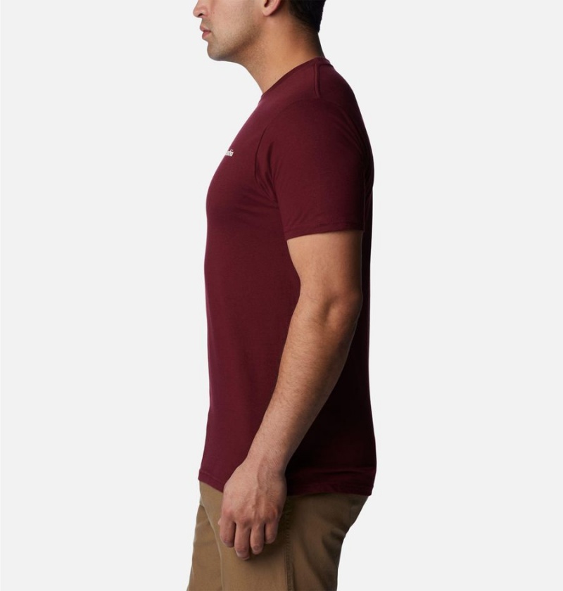 Burgundy Men's Columbia Rusher Graphic T-Shirt | XFIJU-3680