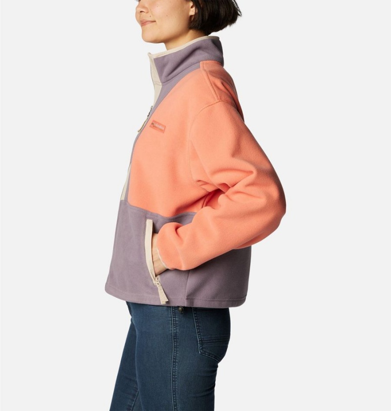 Coral Women's Columbia Backbowl Remastered Fleece Jacket | WQGBO-5164