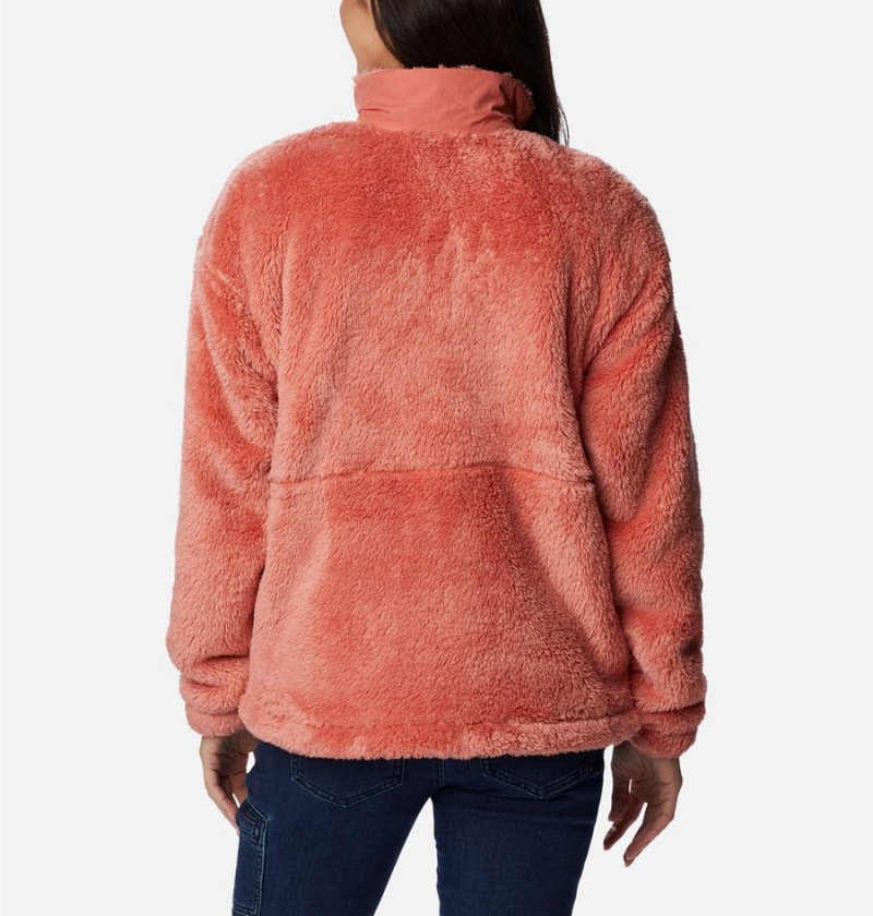 Coral Women's Columbia Boundless Discovery Full Zip Sherpa Fleece Jacket | MDOSP-7641