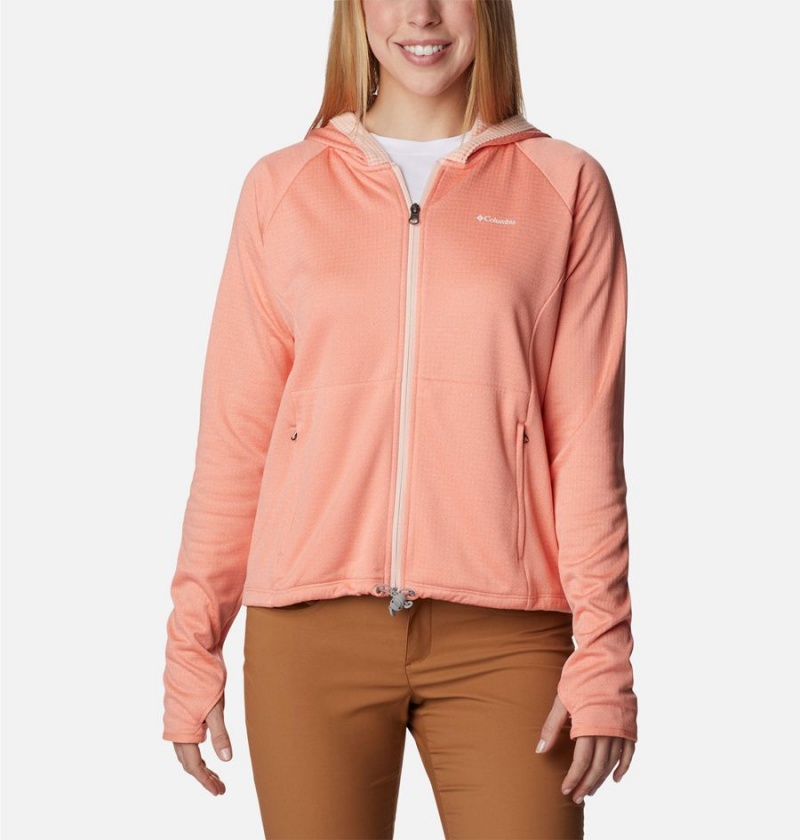 Coral Women\'s Columbia Boundless Trek Grid Fleece Jacket | UTVNR-0139