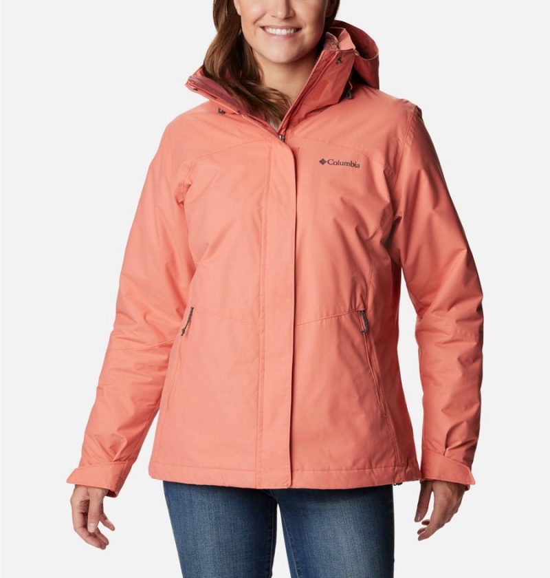 Coral Women\'s Columbia Bugaboo II Fleece Interchange Ski Jacket | ZRVTN-7684