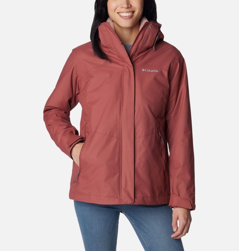 Coral Women\'s Columbia Bugaboo II Fleece Interchange Ski Jacket | GBJAT-7190