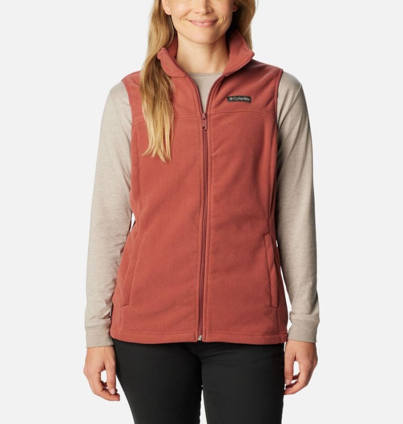 Coral Women\'s Columbia Castle Dale Fleece Vest | LGUHR-8352