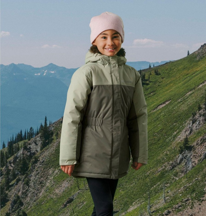 Green Kids' Columbia Hikebound Long Insulated Jacket | ARONQ-3148