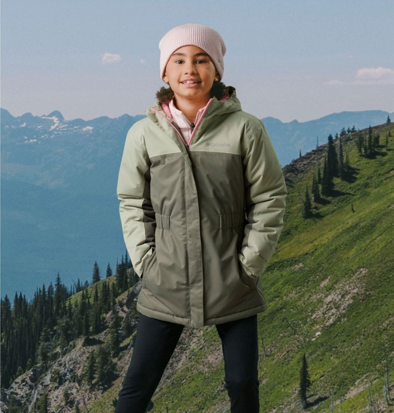 Green Kids' Columbia Hikebound Long Insulated Jacket | ARONQ-3148