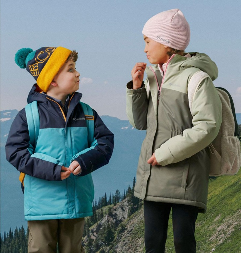 Green Kids' Columbia Hikebound Long Insulated Jacket | ARONQ-3148