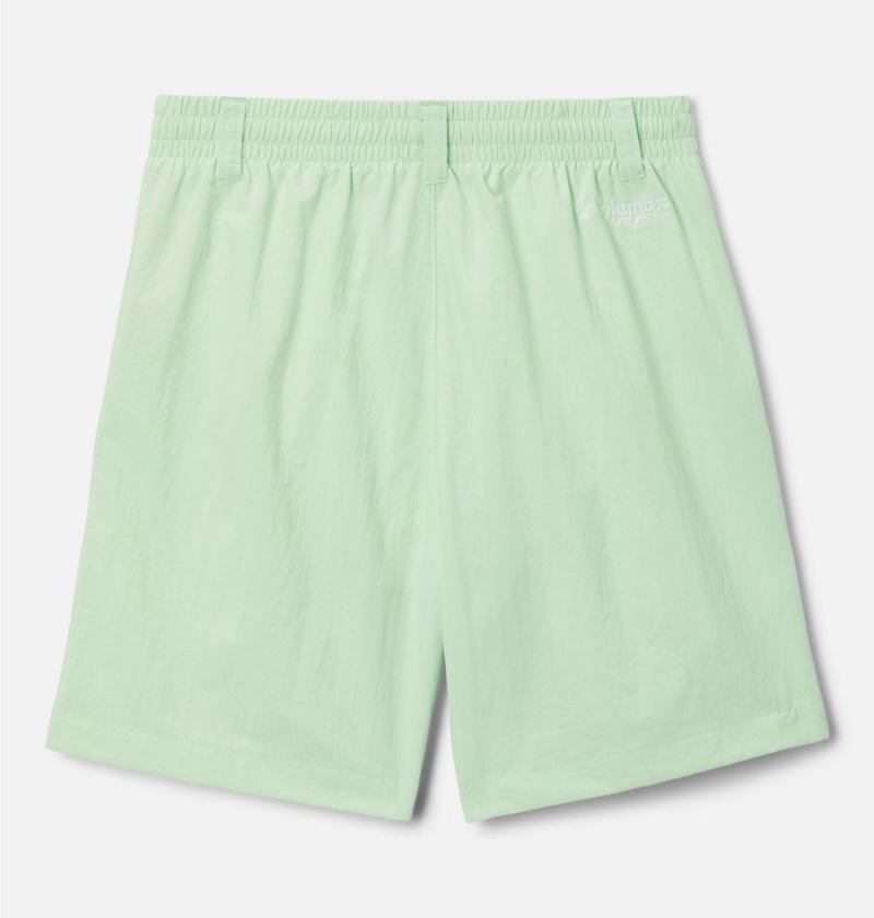 Green Kids' Columbia PFG Backcast Shorts | IEFMP-0492