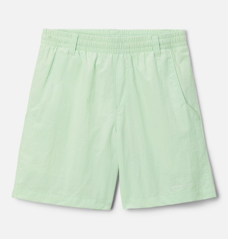 Green Kids\' Columbia PFG Backcast Shorts | IEFMP-0492