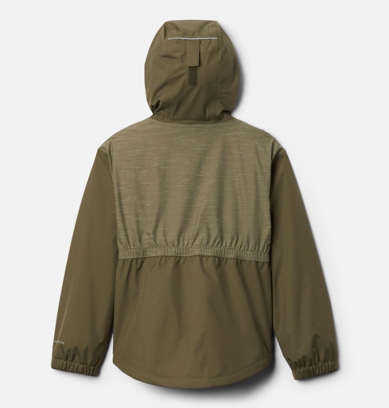 Green Kids' Columbia Rainy Trails Fleece Lined Jacket | GPOSF-3750