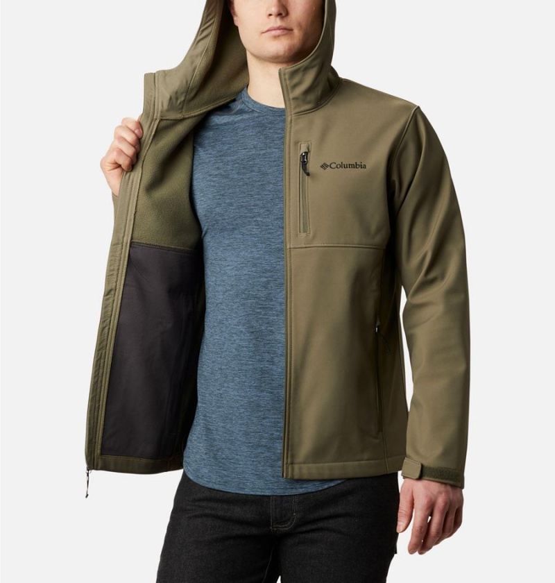 Green Men's Columbia Ascender Hooded Softshell Jackets | TAGSH-9157