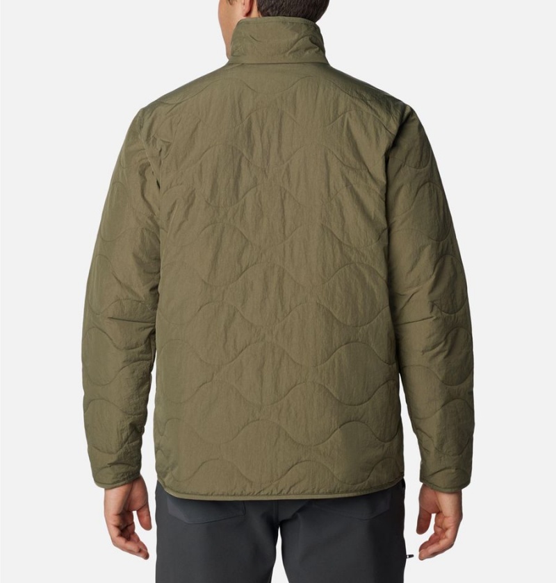 Green Men's Columbia Birchwood Insulated Puffer Jacket | WYVZN-5428