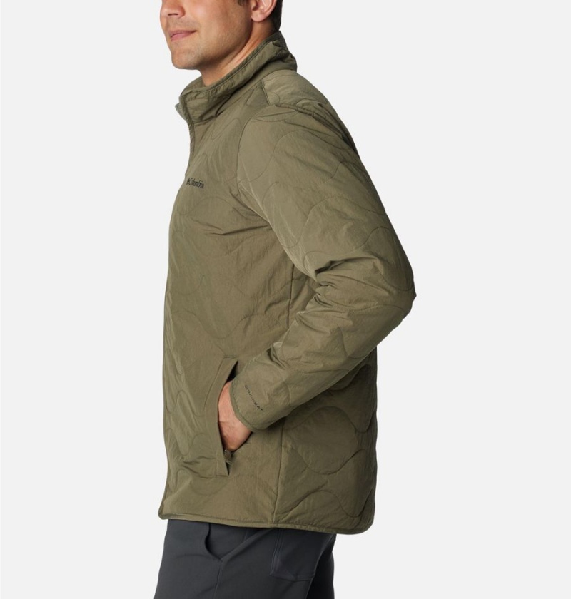 Green Men's Columbia Birchwood Insulated Puffer Jacket | WYVZN-5428