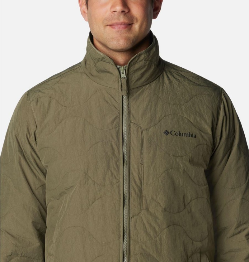 Green Men's Columbia Birchwood Insulated Puffer Jacket | WYVZN-5428