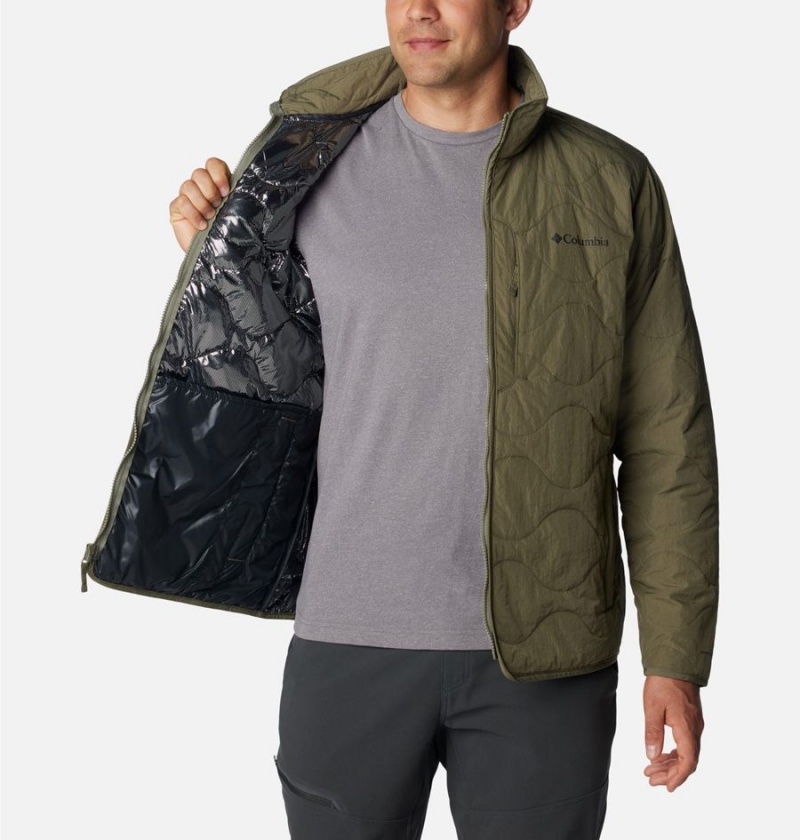 Green Men's Columbia Birchwood Insulated Puffer Jacket | WYVZN-5428