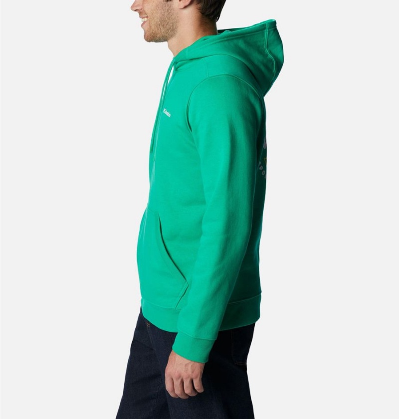 Green Men's Columbia CSC Basic Logo II Hoodie | NDKSO-5639