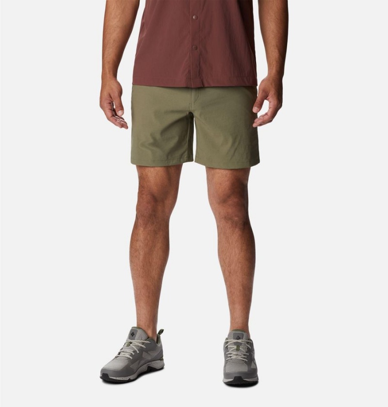 Green Men\'s Columbia Canyon Gate Utility Shorts | DWIEM-6847