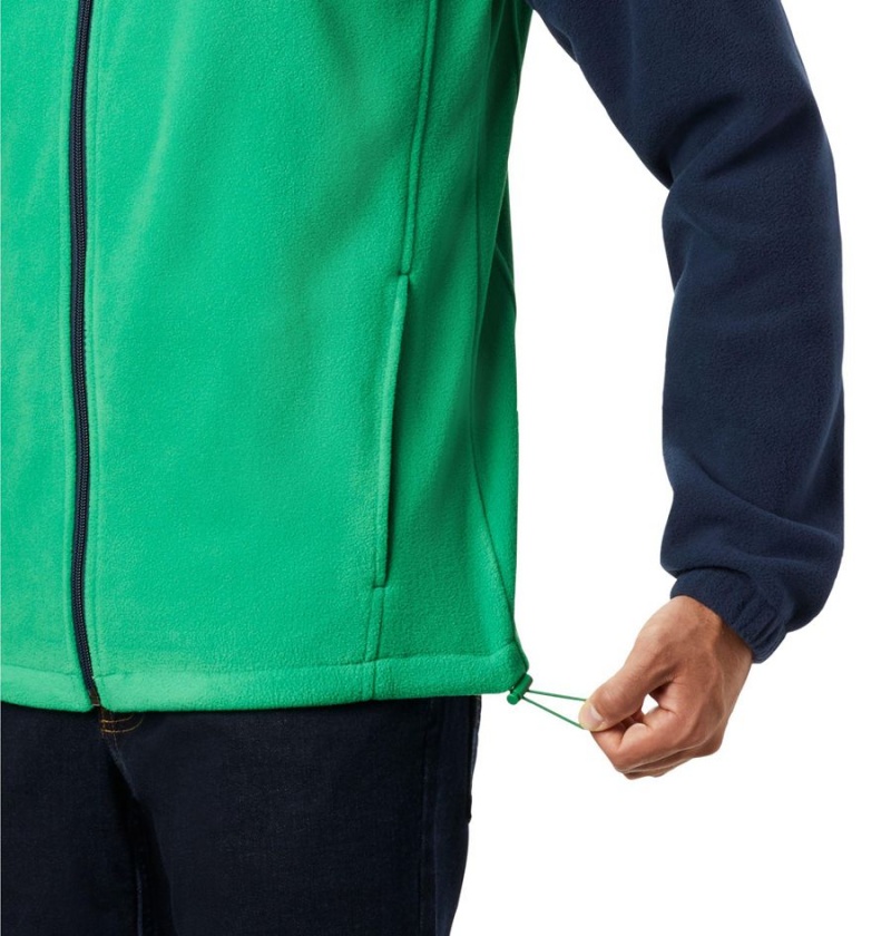 Green Men's Columbia Collegiate Flanker III - Notre Dame Fleece Jacket | UPOCW-7612