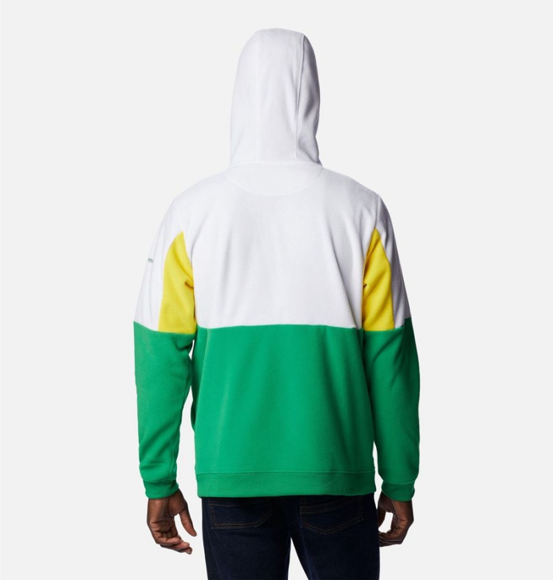 Green Men's Columbia Collegiate Lodge Fleece - Oregon Hoodie | XTNGU-6185