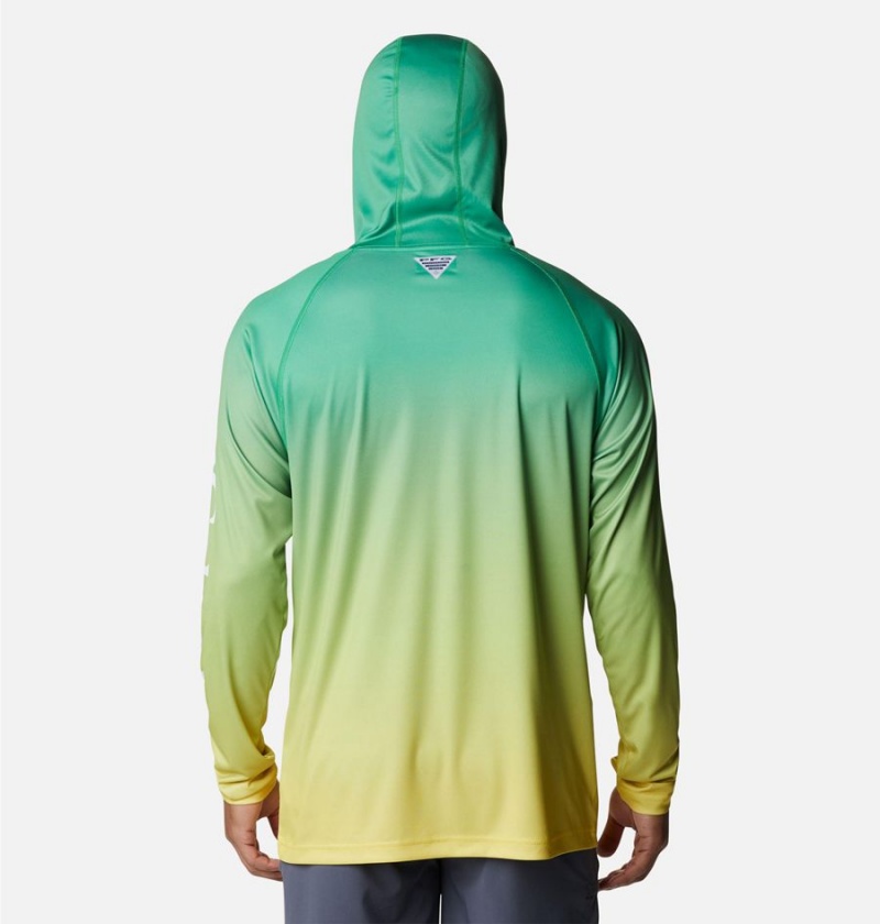 Green Men's Columbia Collegiate PFG Super Terminal Tackle - Oregon Hoodie | XTDAL-9157