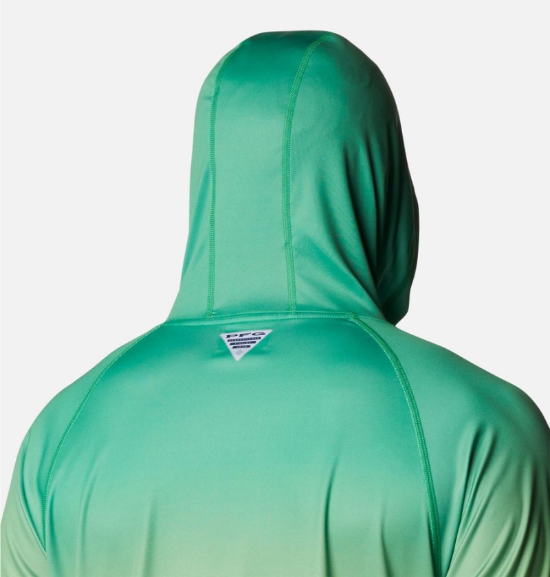 Green Men's Columbia Collegiate PFG Super Terminal Tackle - Oregon Hoodie | XTDAL-9157