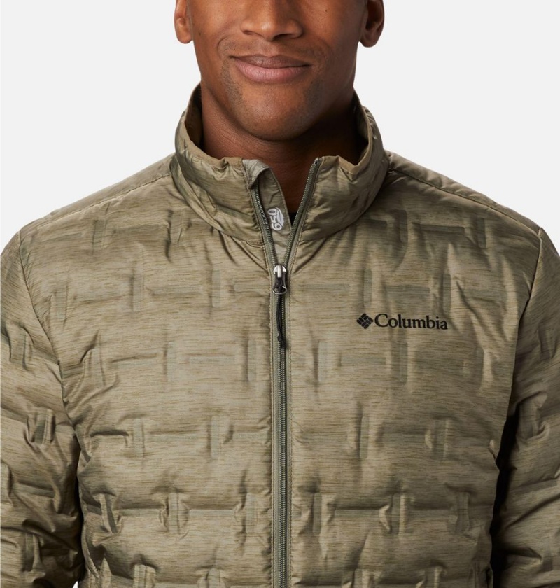 Green Men's Columbia Delta Ridge Insulated Puffer Jacket | BEZAO-0869