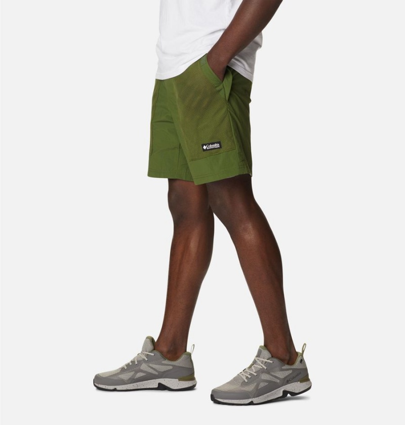 Green Men's Columbia Deschutes Valley Reversible Shorts | BKTVX-5384