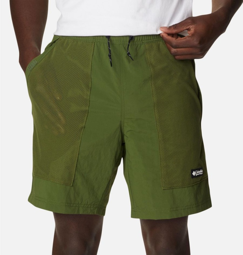 Green Men's Columbia Deschutes Valley Reversible Shorts | BKTVX-5384